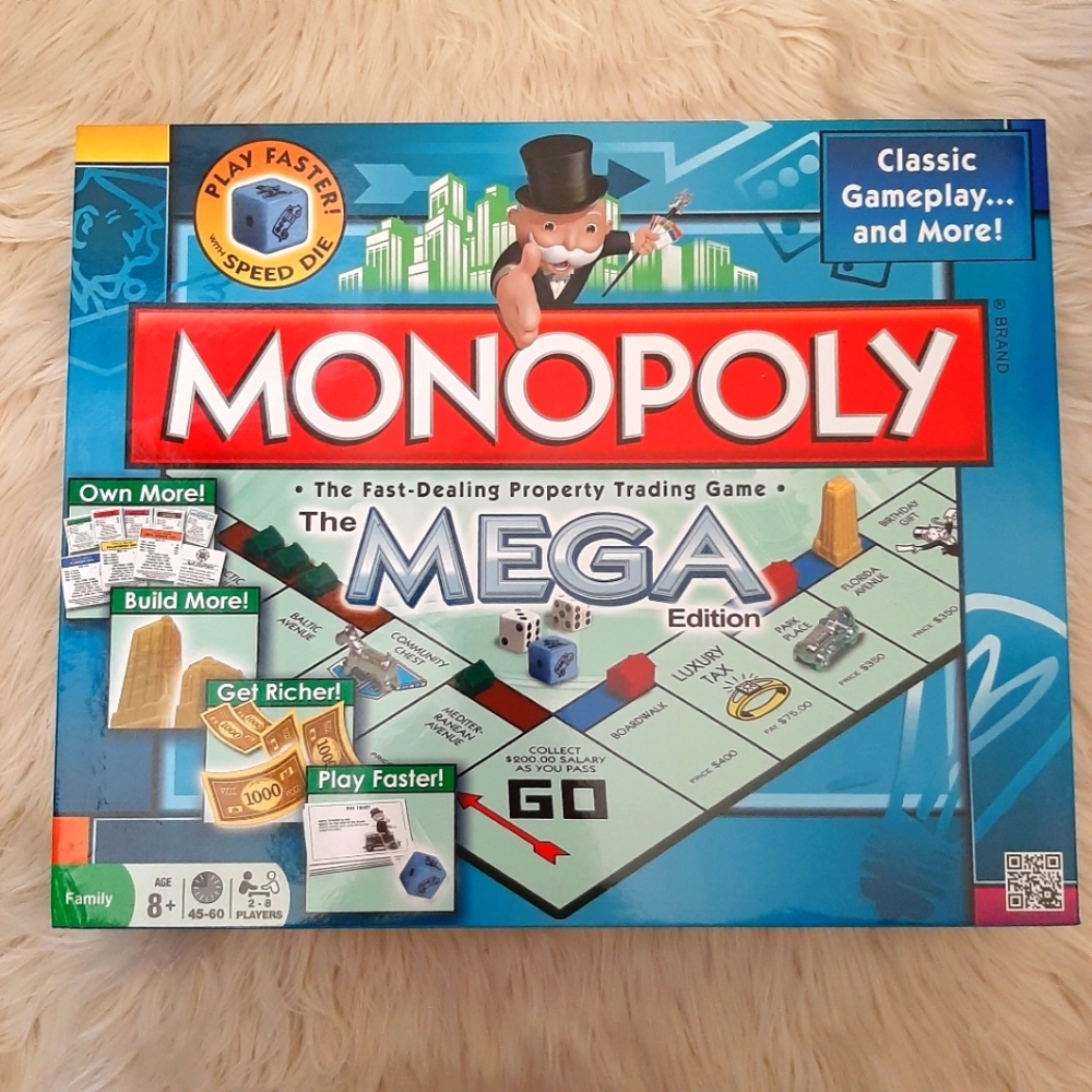 MEGA Monopoly Board game, Like New, Family Board Game